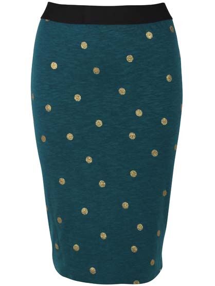 Danebetsy Skirt Dark Duck/Gold Glitter SURPRISE DOTS