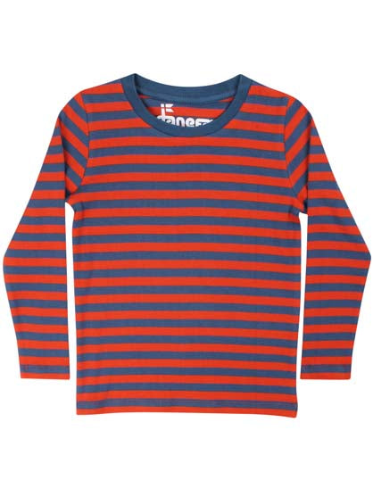 T-shirt til børn med striber 

