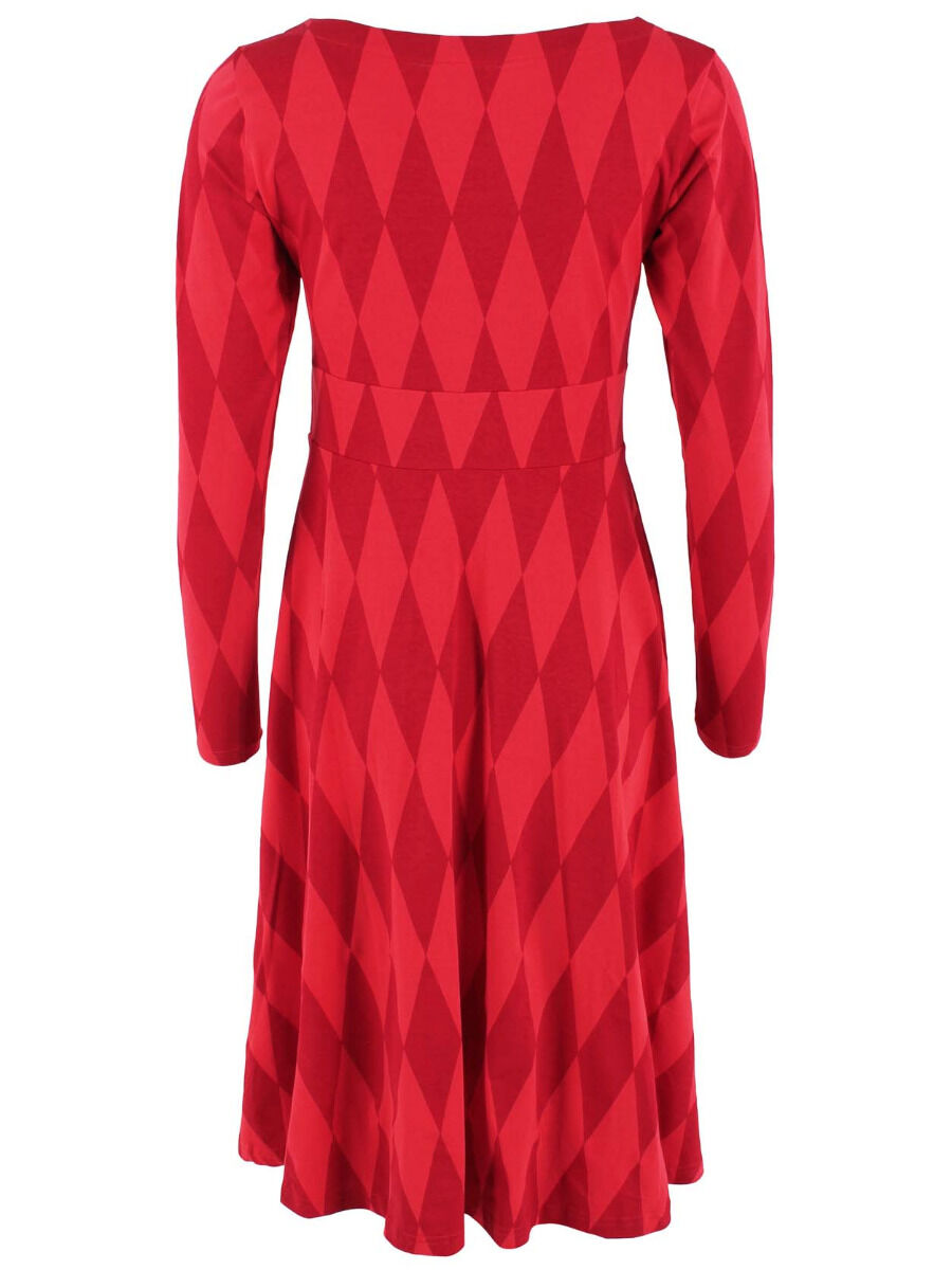 Danesigrid Cotton Dress Dk Red/Red DIAMONDS
