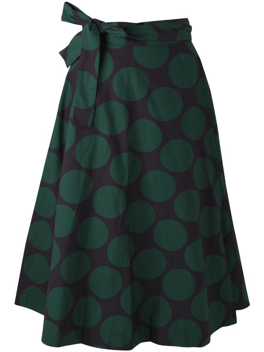 Danemikkelsen Poplin Skirt Black/Warm Khaki MEGADOTS