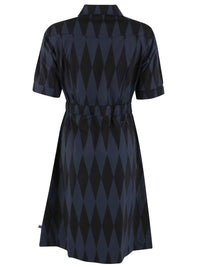 Danesusanne Poplin Dress Black/Marine DIAMONDS