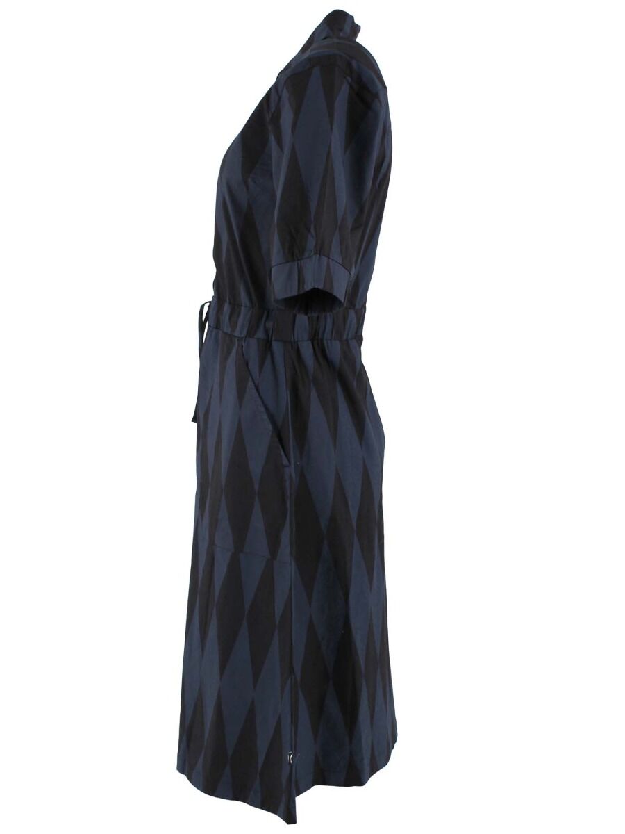 Danesusanne Poplin Dress Black/Marine DIAMONDS