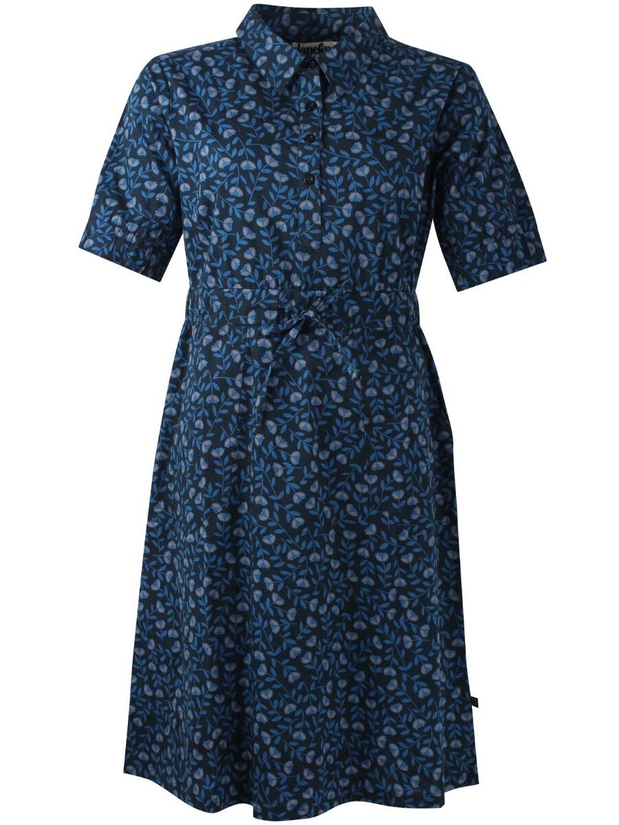 Danesusanne Poplin Dress Marine/Cold Blue FLEURIE
