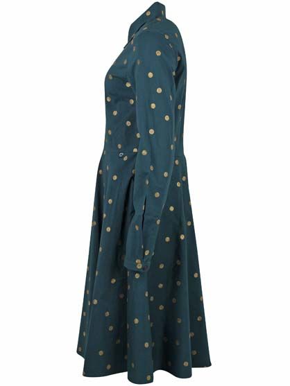 Daneribe Poplin Dress Dark Duck/ Gold Glitter SURPRISE DOTS