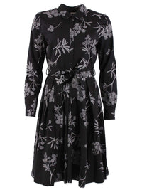 Daneribe Poplin Dress Black/Chalk HEMLOCK