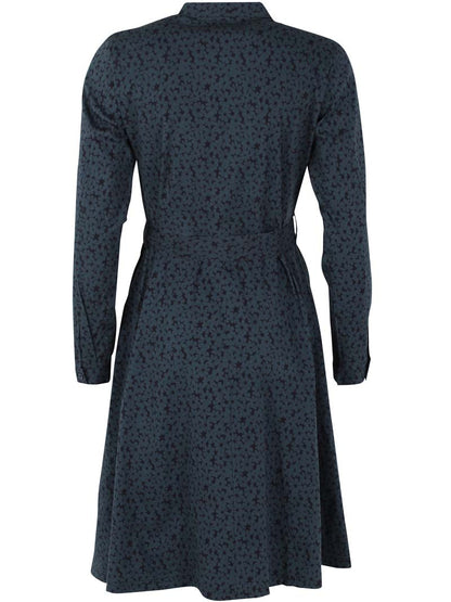 Daneribe Poplin Dress Dark Slate FLOWERY