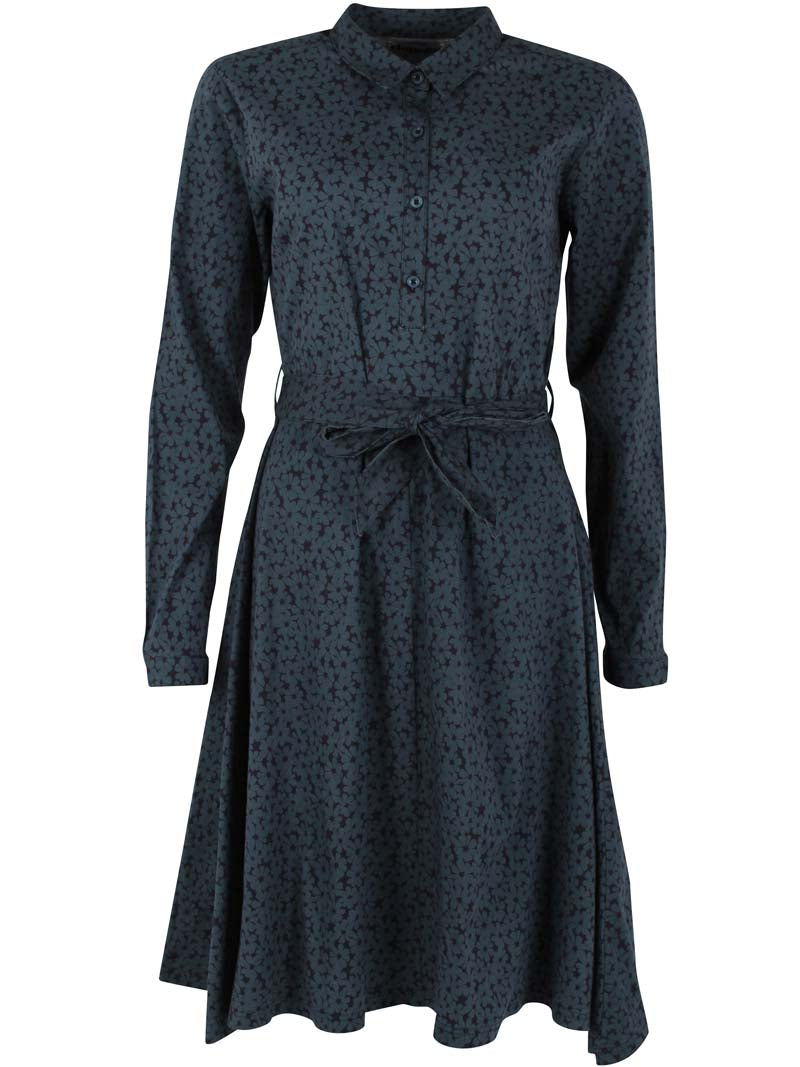 Daneribe Poplin Dress Dark Slate FLOWERY