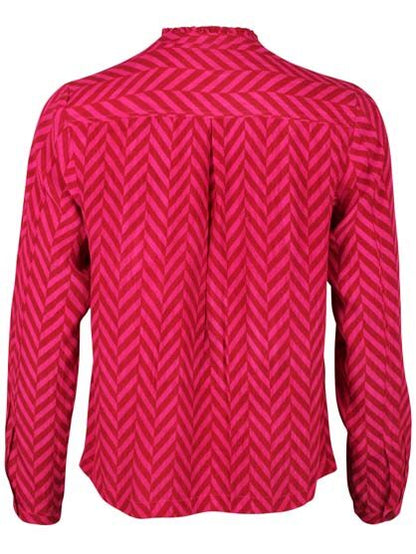 Danenordby Shirt Dk Rust/Dk Hot Pink HERRINGBONE