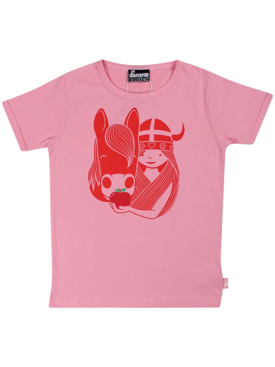 T-shirt til børn med viking og hest 