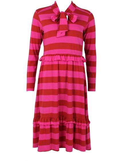 Danopera Wool Dress Dk Rust/Hot Pink