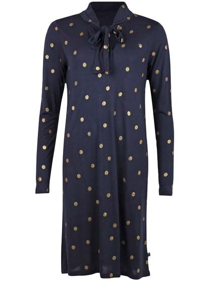 Danepiano Wool Dress Dk Navy/Gold Glitter SURPRISE DOTS