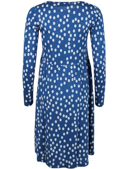 Daneskanderborg Wool Dress Indigo/Lt Beige FUNDOT