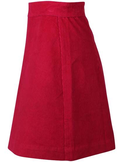 Danelondon Cord Skirt Dark Fuchsia