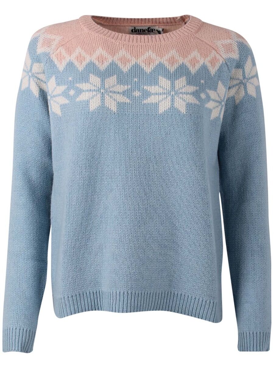 Danehytte Wool Sweater Pastel Blue/Offwhite