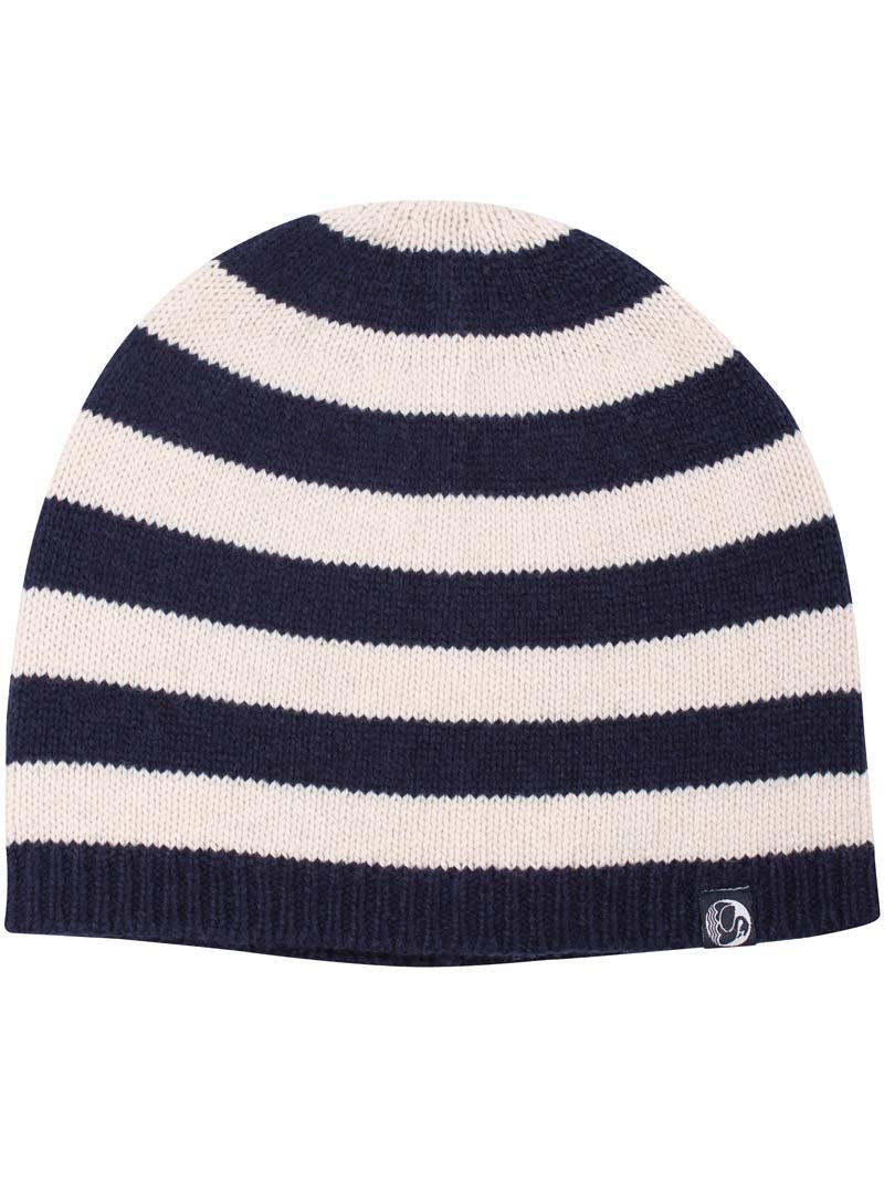 Danecountry Wool Beanie Dark Navy/Light Beige