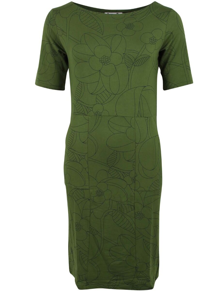 Danepolly Dress Khaki/bottle green BLOOM BOOM