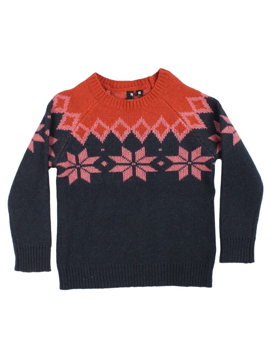 Danepulk Sweater Dk Navy/Old Rose/Brick