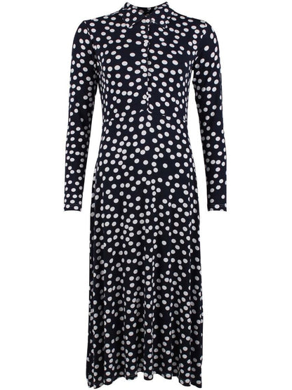 Danepeggy Dress Navy/Offwhite FUNDOTS