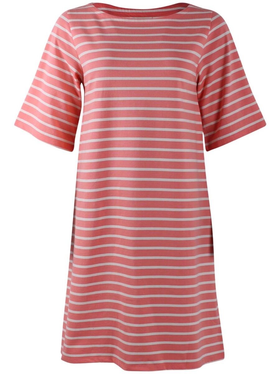 Danetrinidad Dress Bright Coral/Offwhite