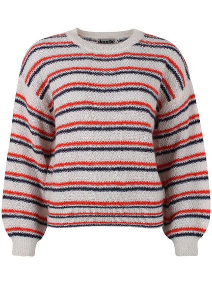 Danemarina Sweater Offwhite/Navy/Bright Red