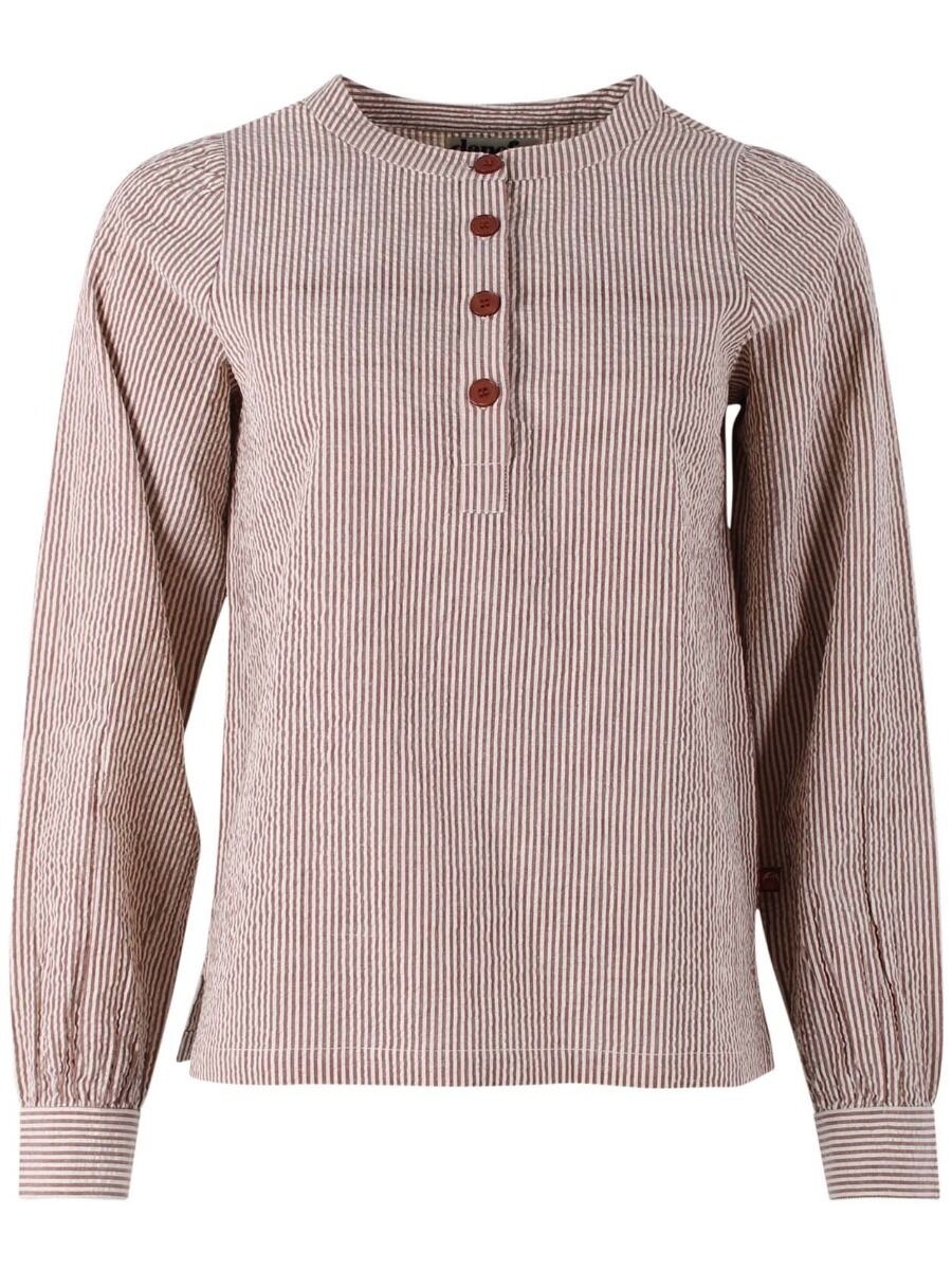 Danesanna Poplin Shirt Brick/Chalk