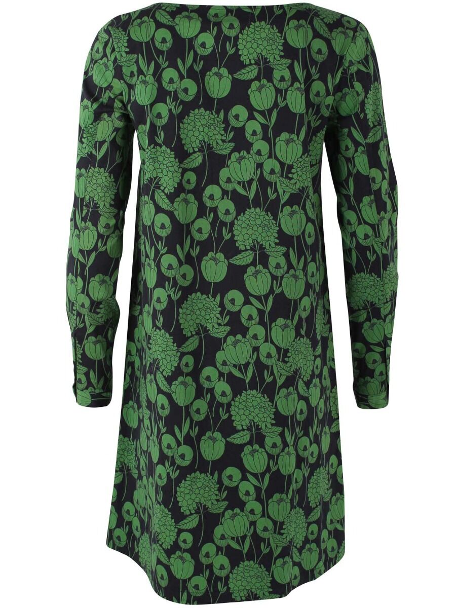 Danevalley Poplin Dress Black/Fall Jungle HORTENSIA