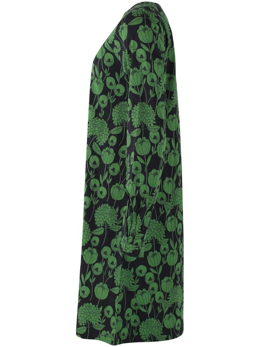 Danevalley Poplin Dress Black/Fall Jungle HORTENSIA