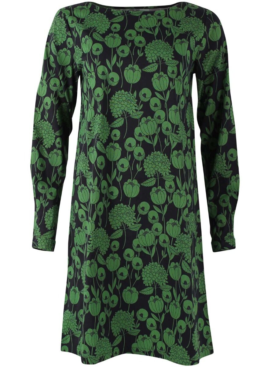 Danevalley Poplin Dress Black/Fall Jungle HORTENSIA