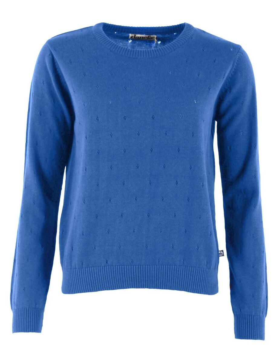 Danepearly Hole Knit Sweater Blue