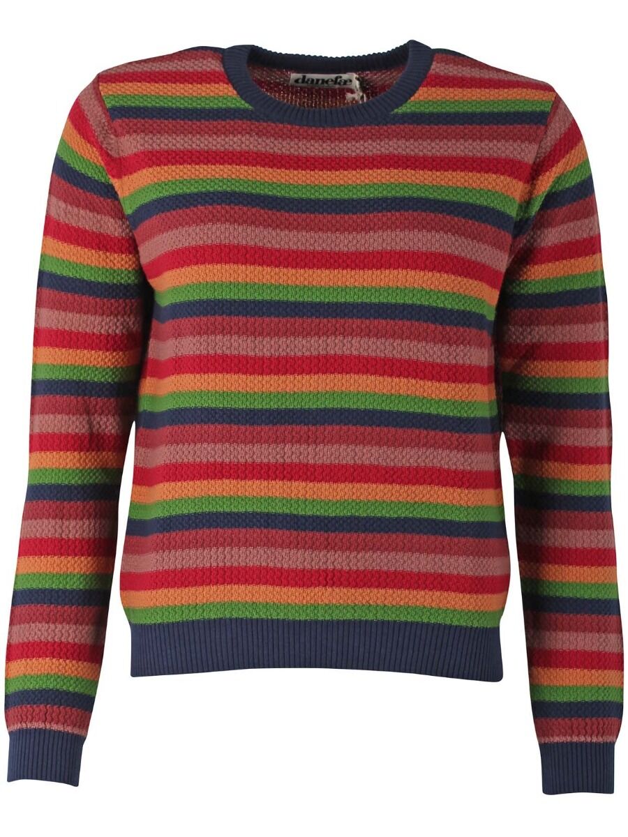 Danepearly Hole Knit Sweater Tonic Stripe