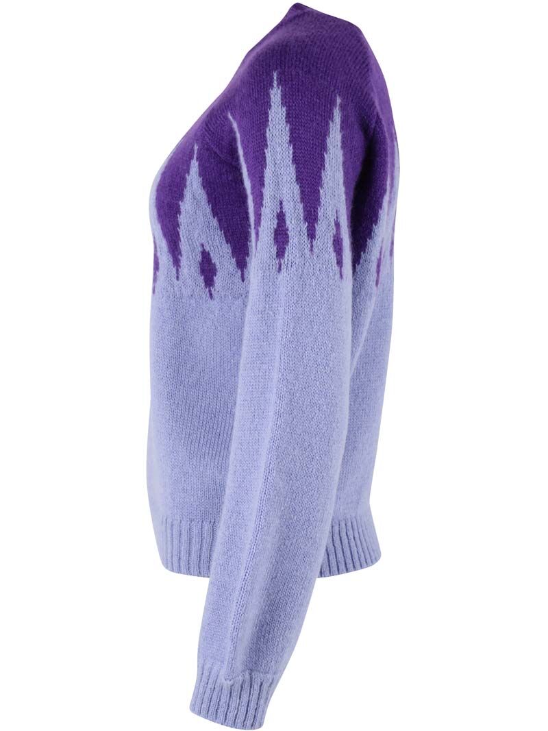 Danefantastic Icicles Wool Sweater Ice Viola/Purple