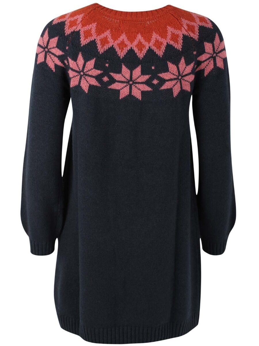 Danesukkertop Wool Sweater Dress Dk Navy/Old Rose/Brick
