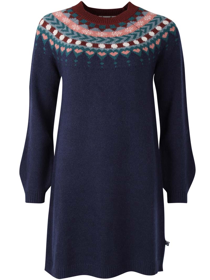 Danesukkertop Wool Sweater Dress Dark Navy