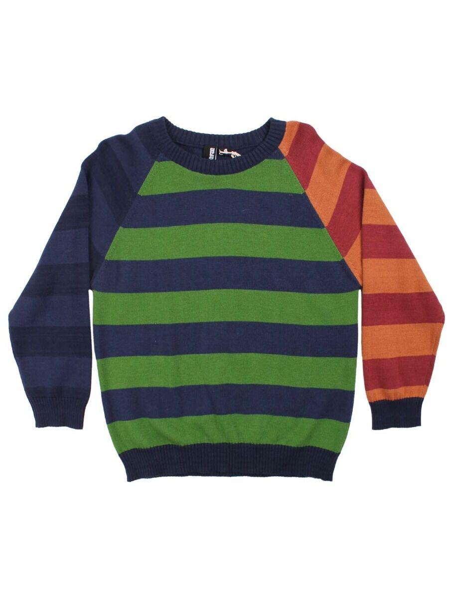Strik sweater til børn med striber 