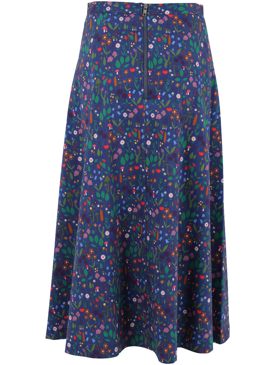 Danebrava Poplin Skirt Grey Marine BOTANICAL