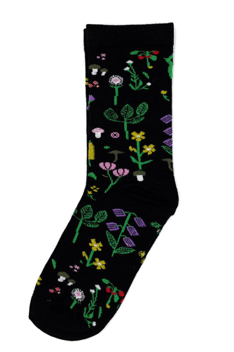 Danewalk with me Socks Black BOTANICAL