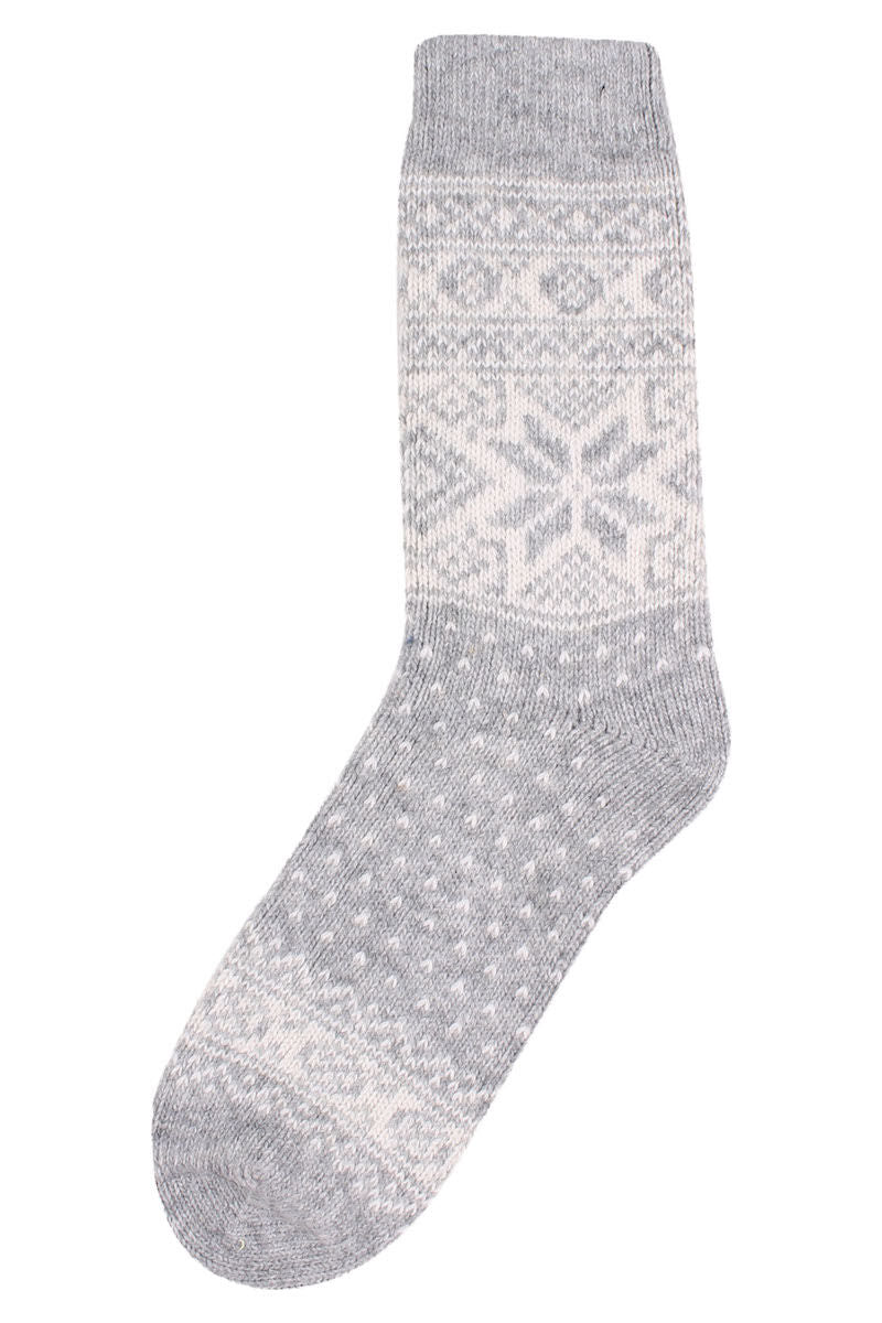 Danestay Warm Wool Socks Lt grey/White