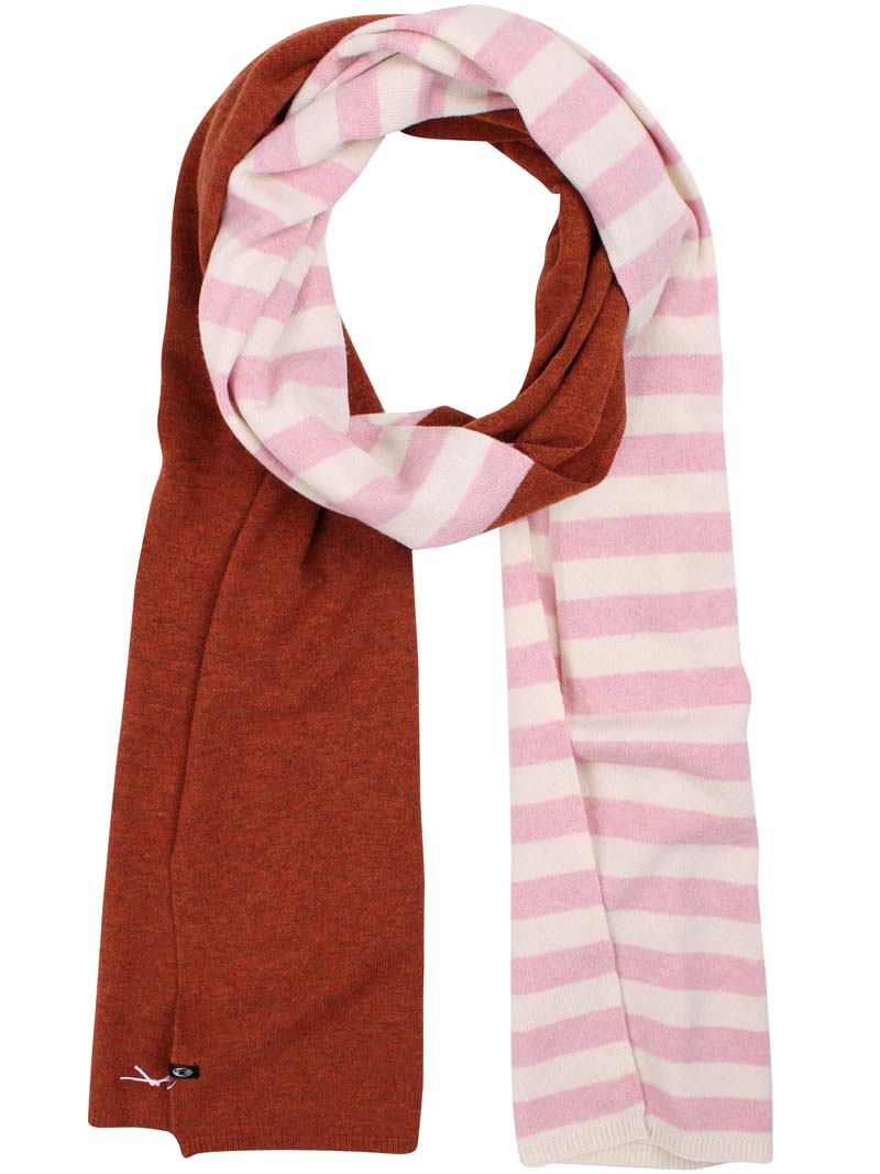 Danebundle-up Merino Scarf Rust/Pink