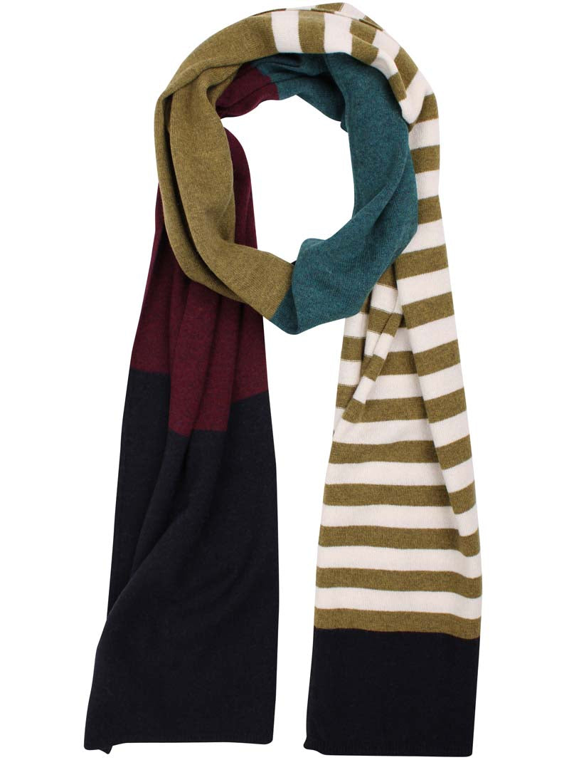 Danebundle-up Merino Scarf Section Navy