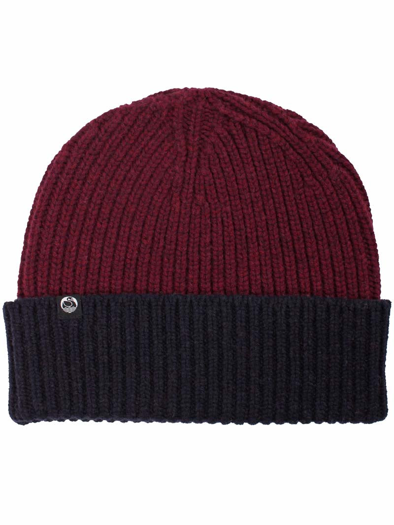 Danewarm Thoughts Merino Beanie Dark Bordeaux/Dark Navy