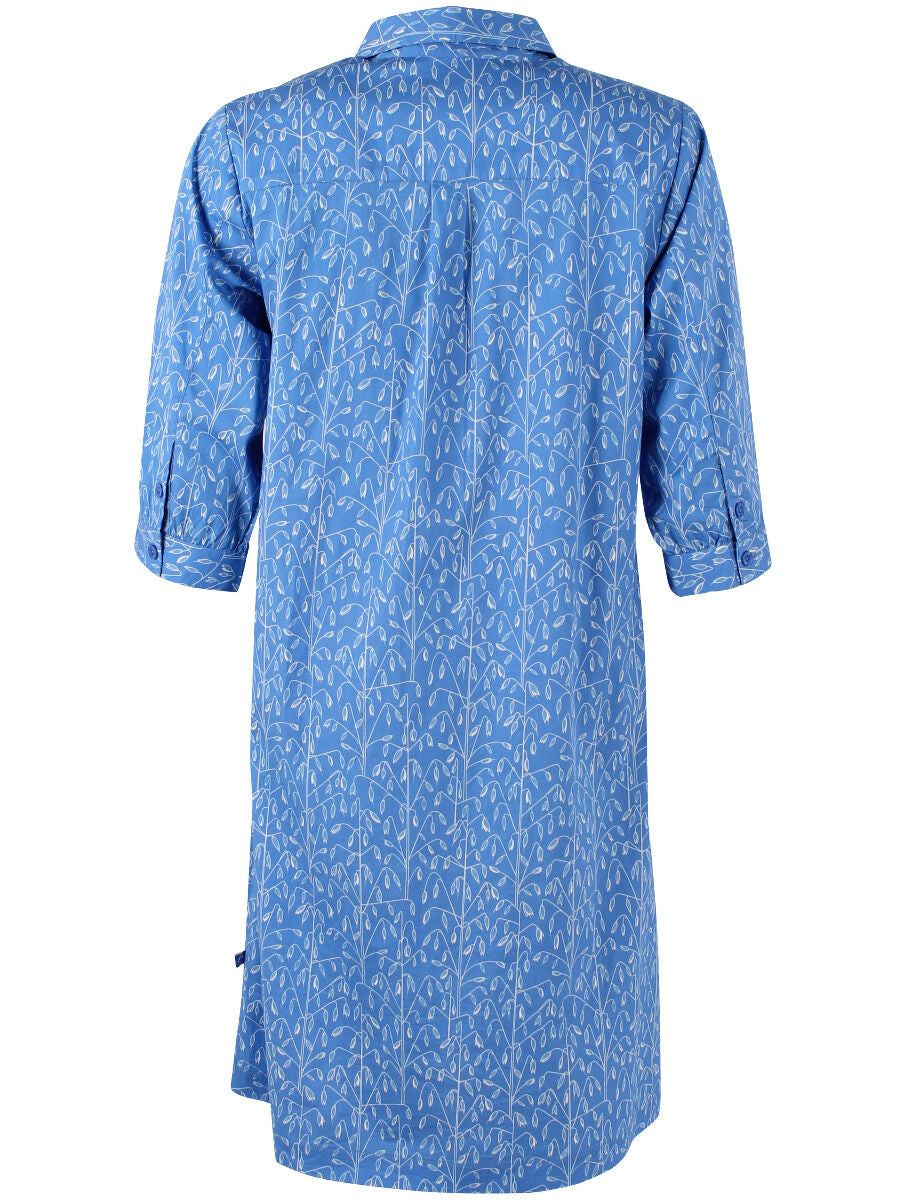 Danecarnation Poplin Dress Cold Blue/Chalk OATS