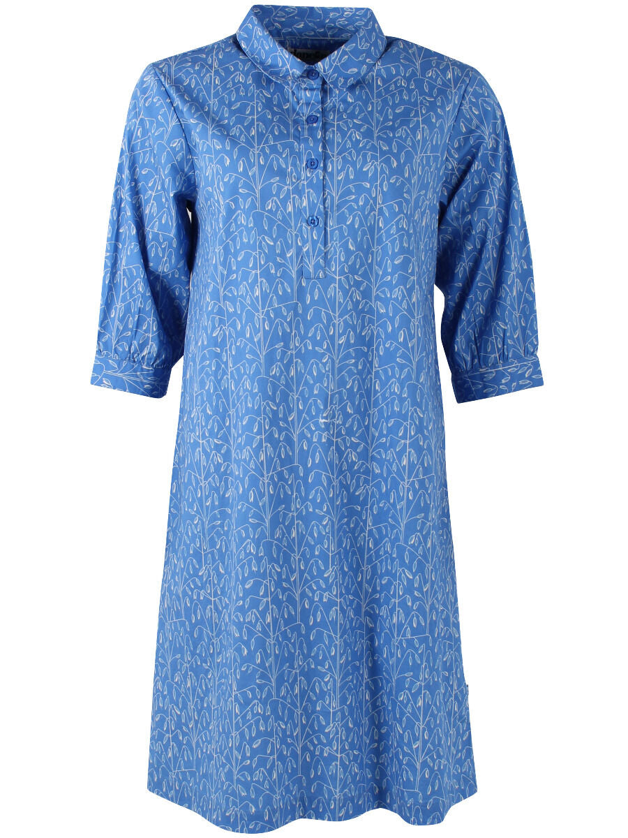 Danecarnation Poplin Dress Cold Blue/Chalk OATS