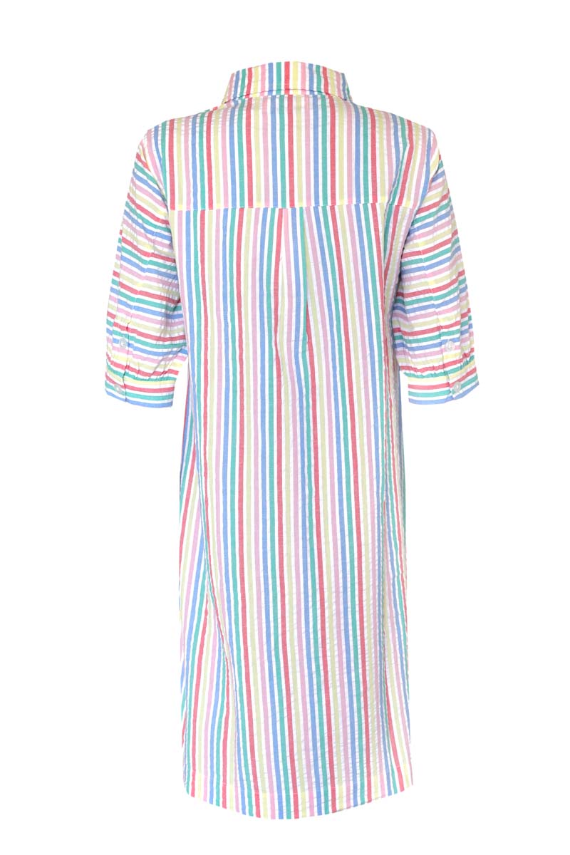 Danecarnation Seersucker Dress Multistripe