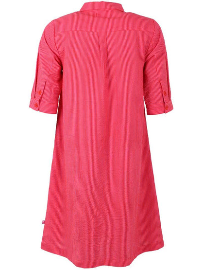 Danecarnation Searsucker Dress Super Pink/Bright Red