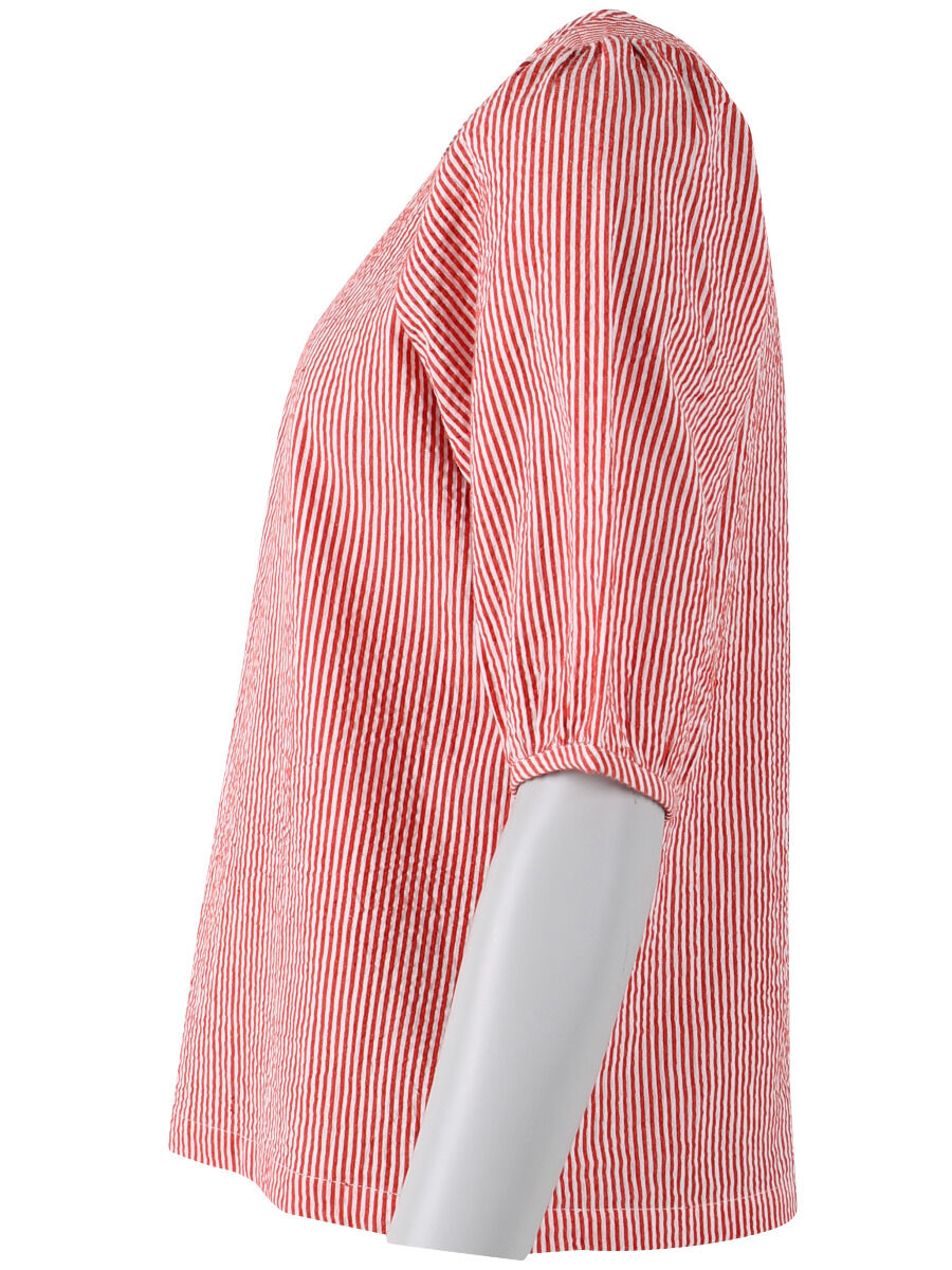 Daneprosecco Searsucker Shirt Bright Red/Chalk