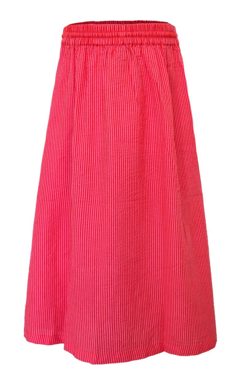 Danespresso Searsucker Skirt Super Pink/Bright Red
