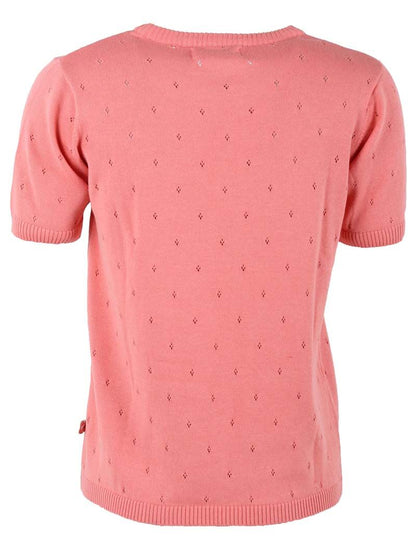 Danesilver Hole Knit Tee Coral