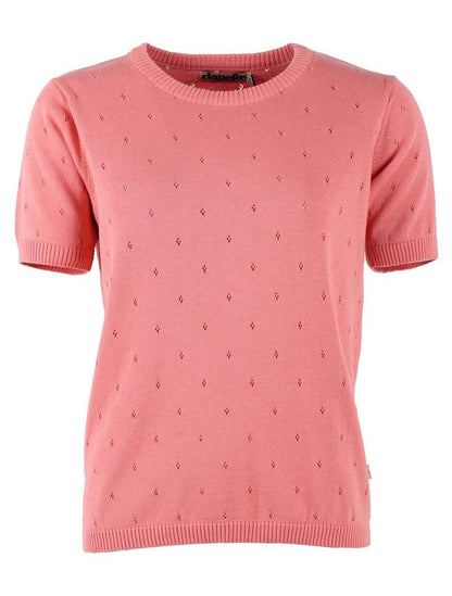 Danesilver Hole Knit Tee Coral