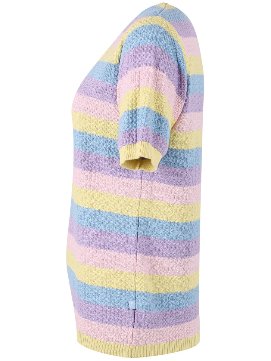 Danesilver Pearl Knit Sweater Tee Lt Blue/Lt Lilac/Pale Yellow