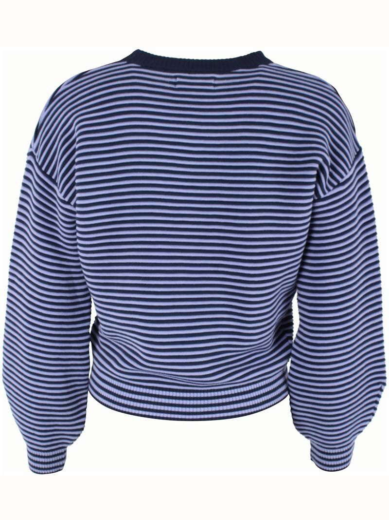 Danegold 3D Crotchet Knit Sweater Dark Navy/Ice Viola